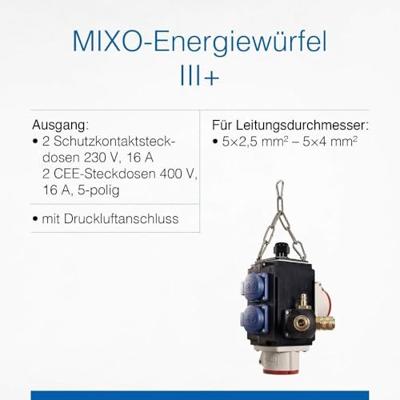 AS Schwabe MIXO 60736 Hangende CEE-stroomverdeler 400 V AS Schwabe MIXO 60736 Hangende CEE-stroomverdeler 400 V