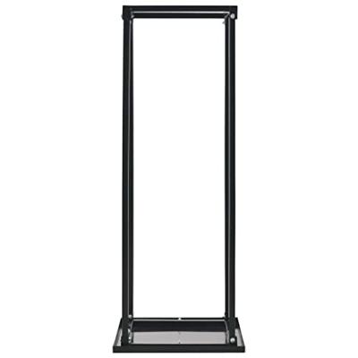 VidaXL Haardhoutrek met basis 37x37x113 cm staal zwart