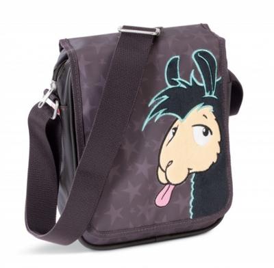 Nici schoudertas Lama Lorenzo junior polyester antraciet Nici schoudertas Lama Lorenzo junior polyester antraciet