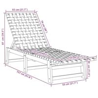 Ligbedden 2 st massief acaciahout en stof rood - thumbnail