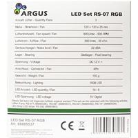 Inter-Tech Argus RS07 PC-ventilator Zwart (b x h x d) 120 x 120 x 25 mm Incl. afstandsbediening, Incl. LED-verlichting - thumbnail
