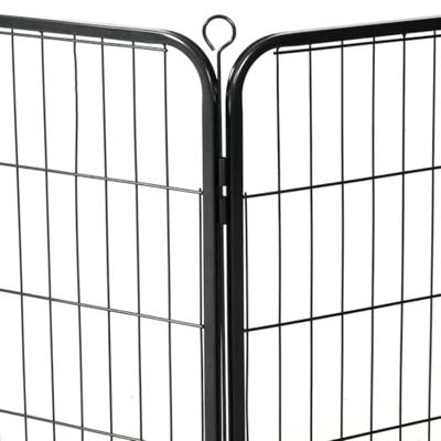 Hondenren met 12 panelen 80x60 cm staal zwart - thumbnail