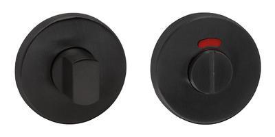 WC-sluiting Ø50x7mm vaste r/g bezet, 8mm st. zwart WC-sluiting Ø50x7mm vaste r/g bezet, 8mm st. zwart