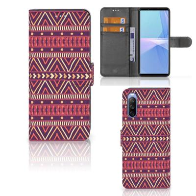 Sony Xperia 10 III | Telefoon Hoesje | Aztec Paars Sony Xperia 10 III | Telefoon Hoesje | Aztec Paars
