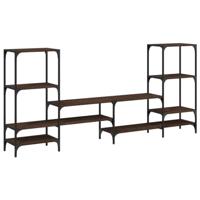 Tv-meubel 206,5x28,5x95 cm bewerkt hout bruin eikenkleurig - thumbnail