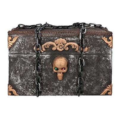 Piratenkist Halloween Doodskop (geluid/beweging/licht)