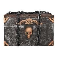 Piratenkist Halloween Doodskop (geluid/beweging/licht) - thumbnail