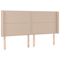 Hoofdbord LED 183x16x118/128 cm kunstleer cappuccinokleurig - thumbnail
