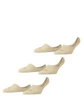 FALKE 3-paar Step High - dames footies met anti slip - Kousenvoetjes die niet afzakken - Sokken voor in loafers - 40 - Beige - Onderbroek - - 40 - - thumbnail