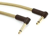 Fender Deluxe Cables instrumentkabel 30 cm tweed geel - thumbnail