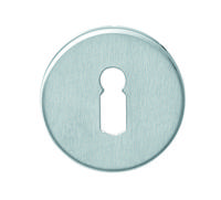 Sleutelrozet rvs rond plat verdekt. - thumbnail