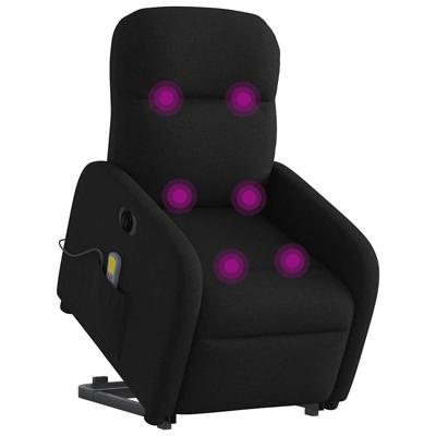 Sta-op-massagestoel verstelbaar stof zwart - thumbnail