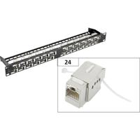Renkforce KS10 24 poorten Netwerkpatchpaneel 483 mm (19) CAT 6A 1 HE Ingericht - thumbnail