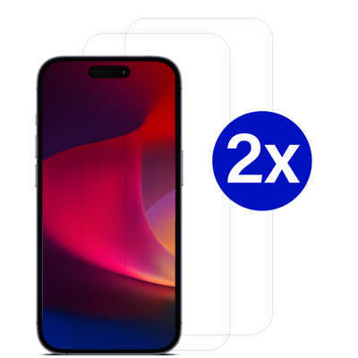 Double Pack - Screenprotector geschikt voor iPhone X - Tempered Glass - Beschermglas - Glas - 2x Screenprotector - Transparant