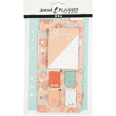 Creativ Company Post-it en boekenlegger set, afm 10,3x22 + 13,8x22 cm, goud, rood, koraal, 2 vel/ 1 doos