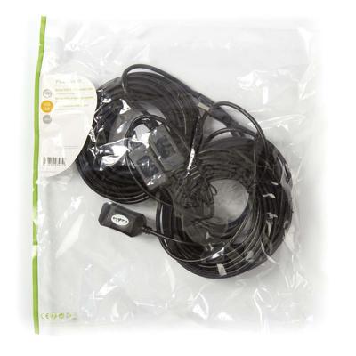 Actieve USB 2.0-Verlengkabel | A Male - A Female | 25 m | Zwart