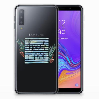 Samsung Galaxy A7 (2018) Telefoonhoesje met Naam Boho Beach Samsung Galaxy A7 (2018) Telefoonhoesje met Naam Boho Beach