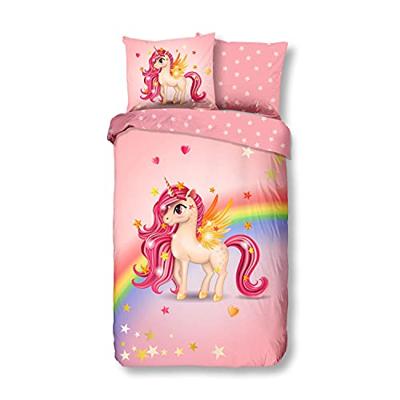 Good Morning Kinderdekbedovertrek "eenhoorn met regenboog" - Multi - (140x200/220 cm) - Katoen Good Morning Kinderdekbedovertrek "eenhoorn met regenboog" - Multi - (140x200/220 cm) - Katoen