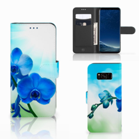 Samsung Galaxy S8 Hoesje Orchidee Blauw - Cadeau voor je Moeder - thumbnail