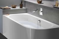 Ligbad Polysan Viva 180x75x60 cm Asymmetrisch Links Wit Polysan - thumbnail