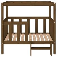 Hondenmand 105,5 x 83,5 x 100 cm massief grenenhout honingbruin - thumbnail