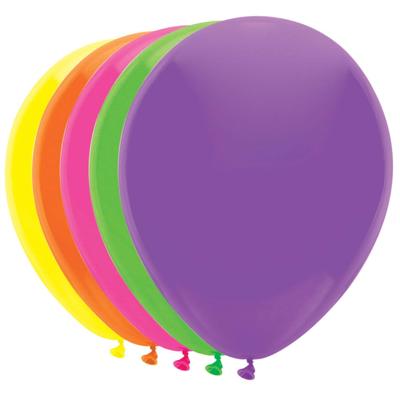 Haza Witbaard Ballonnen 5 neonkleuren, 10st.