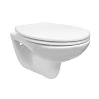 Wandcloset Wiesbaden Neptunus 2.0 Rimless met Neptunus 2.0 toiletzitting Glans Wit - thumbnail