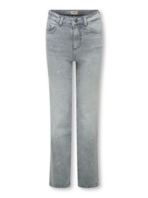 Kids ONLY winter jeansbroek meisjes - grijs - KogJuicy - wide leg fit