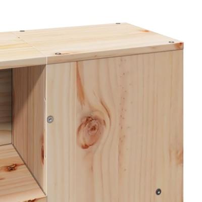 Bed met boekenkast zonder matras massief grenenhout 140x190 cm - thumbnail