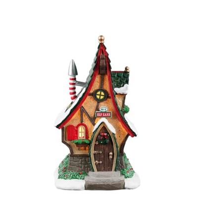No. 4 Elf Lane battery operated (3V) II Kerst LEMAX - Lemax