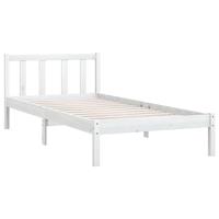 Bedframe massief grenenhout wit 90x200 cm - thumbnail