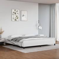 Bedframe kunstleer wit 200x200 cm - thumbnail