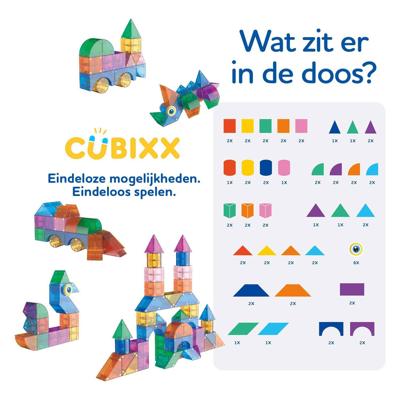 Clics Cubixx magnetische bouwspeelgoed - 64dlg. Clics Cubixx magnetische bouwspeelgoed - 64dlg.