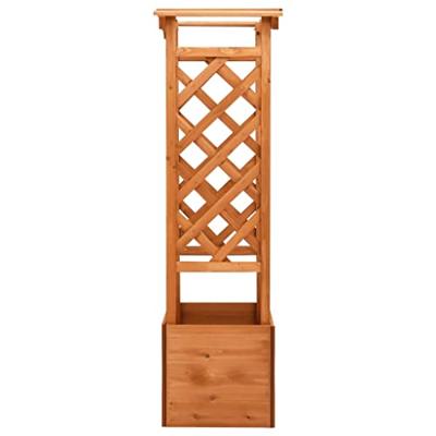 VidaXL Latwerkplantenbak met boog 49x39x130 cm vurenhout
