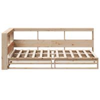 Bed met boekenkast zonder matras massief grenenhout 90x190 cm - thumbnail
