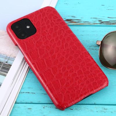 Voor iPhone 11 schokbestendige krokodil textuur beschermhoes (rood)