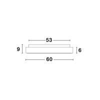 Lyora PlafondlampRando Thin wit Ø 60cm - 9353852 - thumbnail