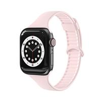 By Qubix - TPU Slim Fit bandje - Lichtroze - Compatible met Apple Watch 44mm / 45mm / 46mm / 49mm - Compatible Apple watch bandjes - thumbnail