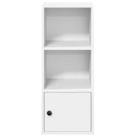 Boekenkast 31x24x77 cm bewerkt hout wit - thumbnail
