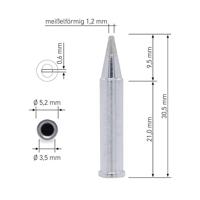 Ersa 102 CD LF 12 Soldeerpunt Beitelvorm, recht Grootte soldeerpunt 1.2 mm Inhoud: 1 stuk(s) - thumbnail