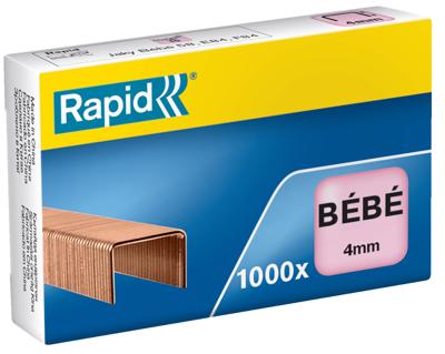 Rapid nietjes Bébé, verkoperd, doos van 1000 nietjes