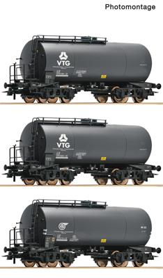 Roco 6600162 H0 3-delige set ketelwagens van de VTG/DB