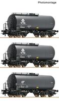 Roco 6600162 H0 3-delige set ketelwagens van de VTG/DB - thumbnail