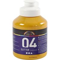 Creativ Company Acrylverf met glitters, warm geel, 500 ml/ 1 fles - thumbnail