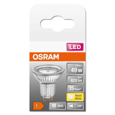 OSRAM HOMELIGHTING 4058075431751 LED-lamp Energielabel F (A - G) GU10 Reflector 6.9 W = 49 W Warmwit (Ø x l) 50 mm x 55 mm 1 stuk(s) OSRAM HOMELIGHTING 4058075431751 LED-lamp Energielabel F (A - G) GU10 Reflector 6.9 W = 49 W Warmwit (Ø x l) 50 mm x 55 mm 1 stuk(s)