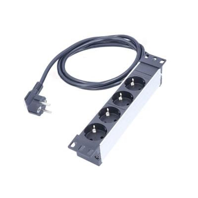 AS Schwabe 18198 Stekkerdoos Zwart, Zilver Randaarde stekker 1 stuk(s)