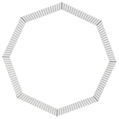 VidaXL Dierenverblijf 8 panelen 54x60 cm gegalvaniseerd ijzer