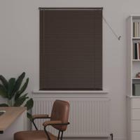 VidaXL Venetiaanse blind donkerbruin met patroon 150 x 100 cm pvc - thumbnail