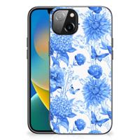 Bloemen Hoesje voor iPhone 14 Plus Flowers Blue - thumbnail