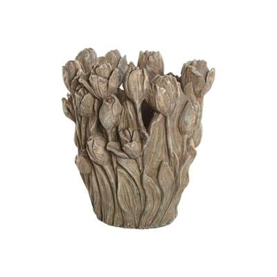 Vaas Home ESPRIT Grijs Cement Tulp 29 x 27 x 32 cm Vaas Home ESPRIT Grijs Cement Tulp 29 x 27 x 32 cm